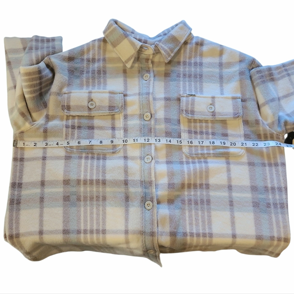 Women's Dravus Plush Fleece Plaid Button Down Zumiez Cozy Club Small - Picture 10 of 14